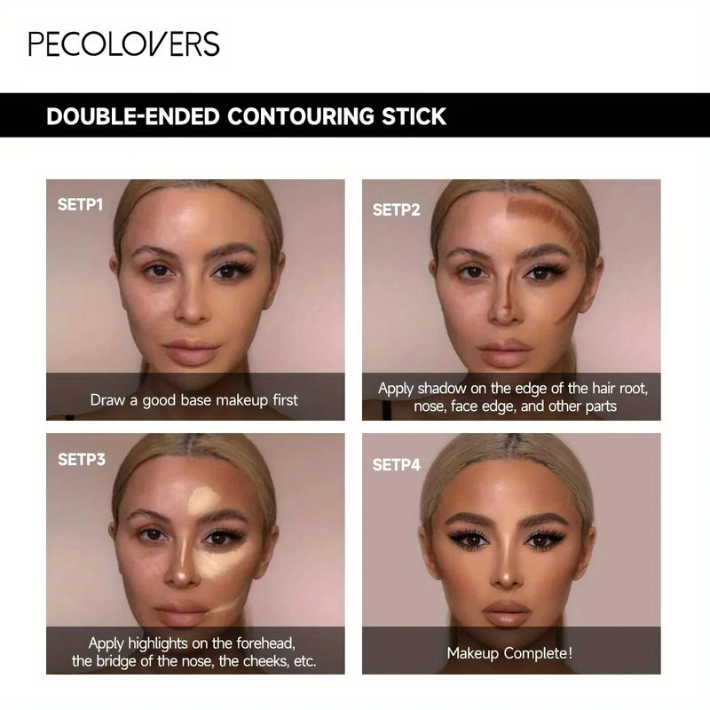Double Head Highlight Pen Face Make Up Liquid Waterproof Contouring Foundation Contour Makeup Concealer Stick Pencil Cosmetics