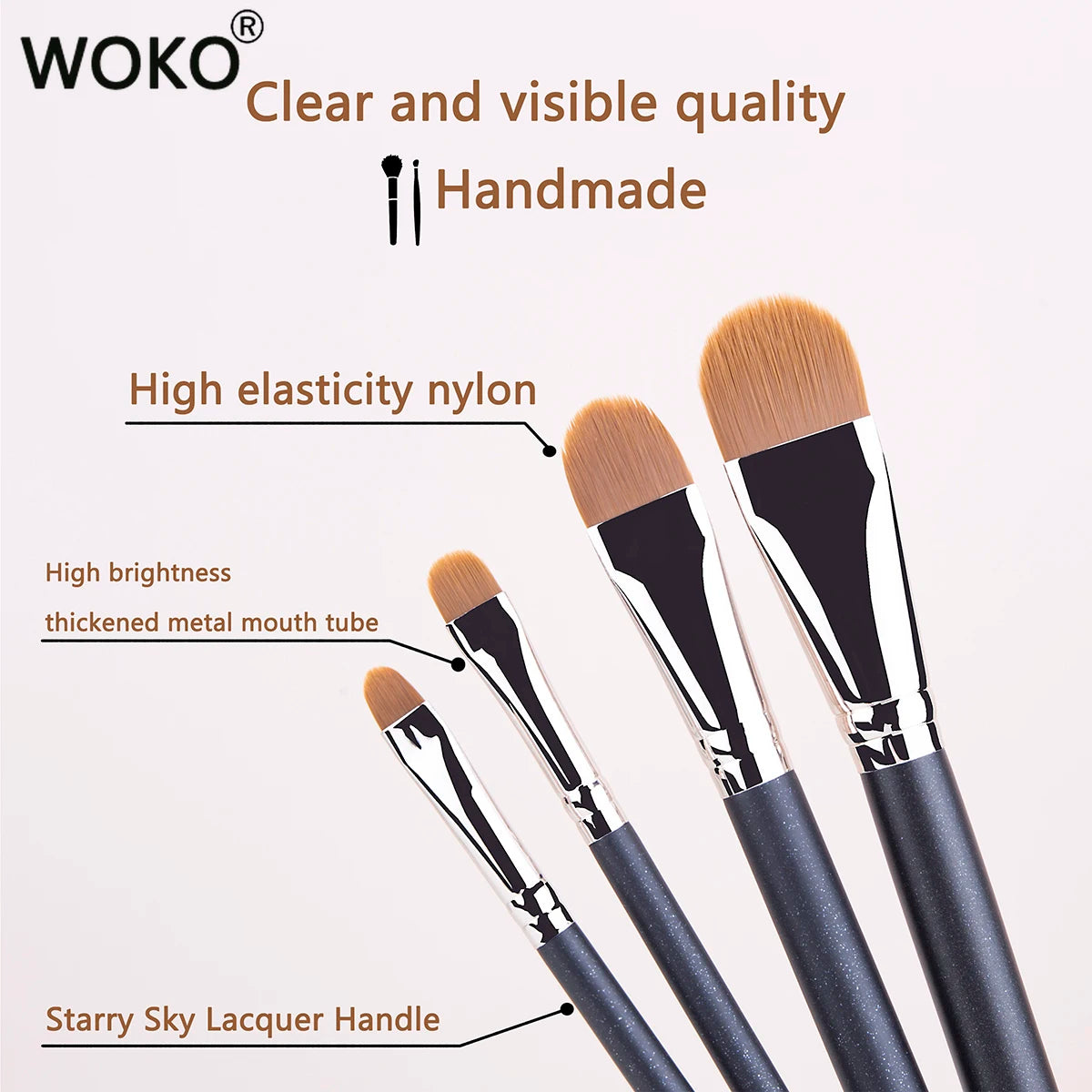 4 Types Sizes Upgraded Ultra-thin Foundation Concealer Makeup Brush Professional Liquid Foundation Cream Concealer Make-up Tool