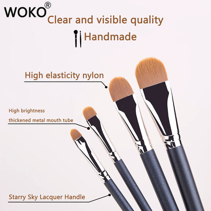 4 Types Sizes Upgraded Ultra-thin Foundation Concealer Makeup Brush Professional Liquid Foundation Cream Concealer Make-up Tool